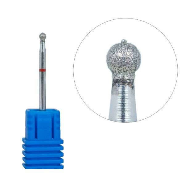 фото Алмазная фреза Major сферическая 025, красная