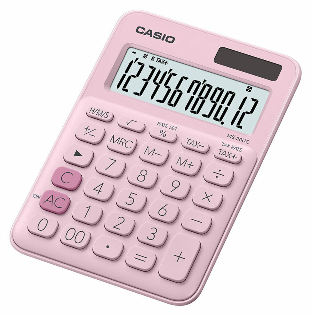 Калькулятор Casio Настольный, 12 разрядов, розовый