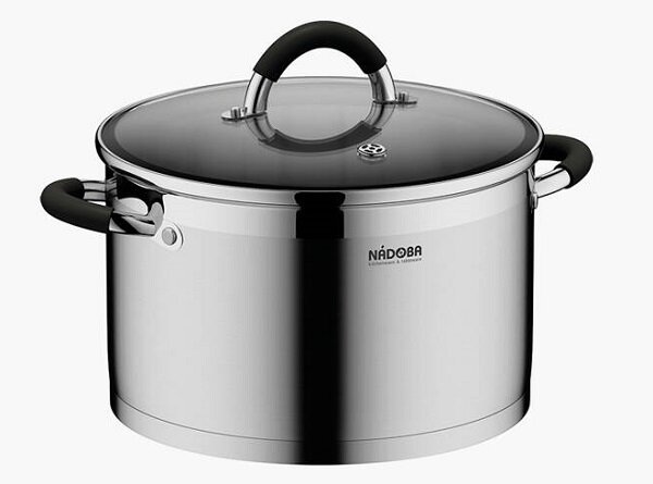 фото Кастрюля нерж 3,2Л OLINA СТ/КР 20СМ СИЛ.ручки индукция NADOBA