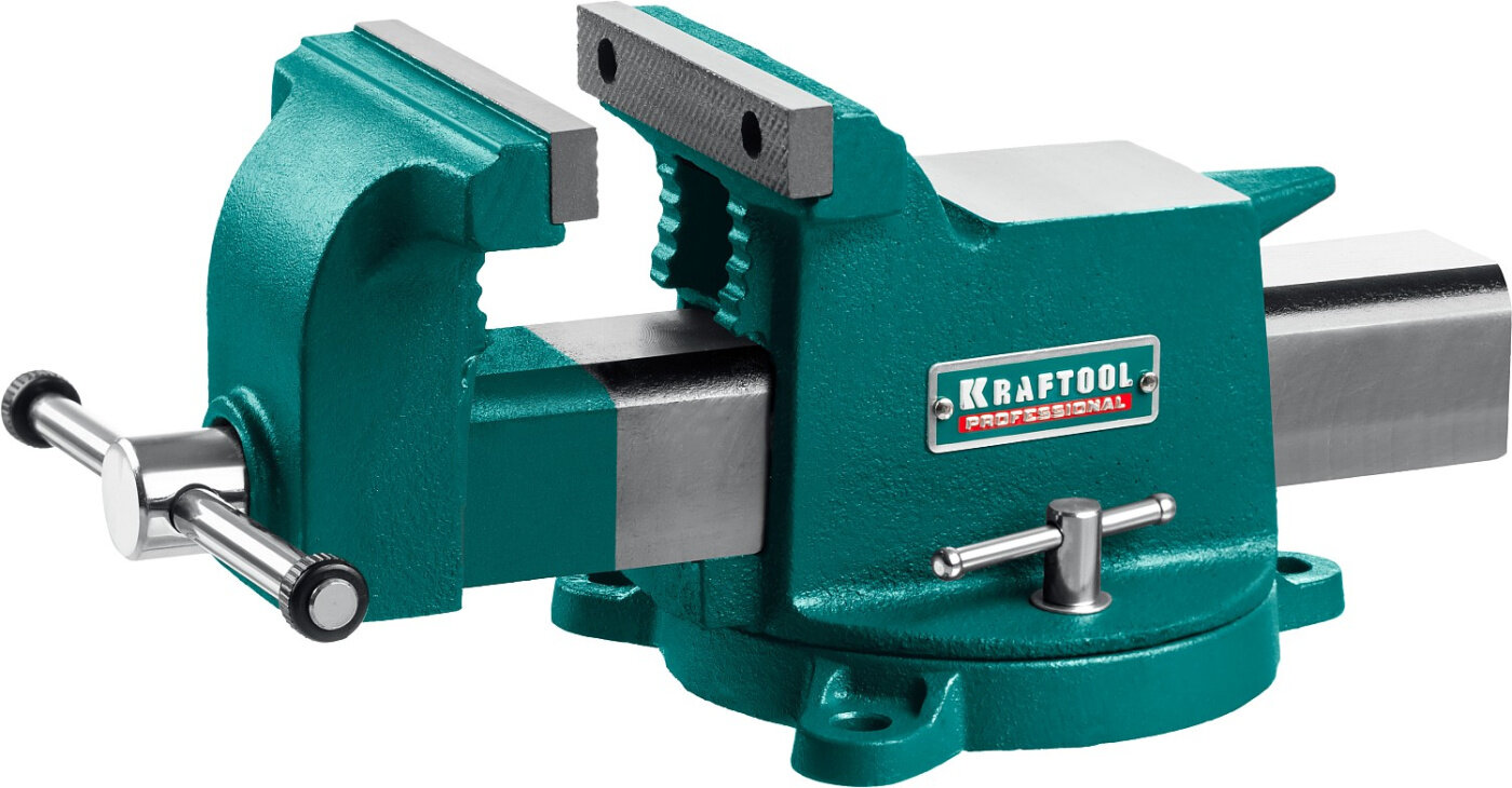 KRAFTOOL Steel, 125 мм, стальные слесарные тиски (32701-125)