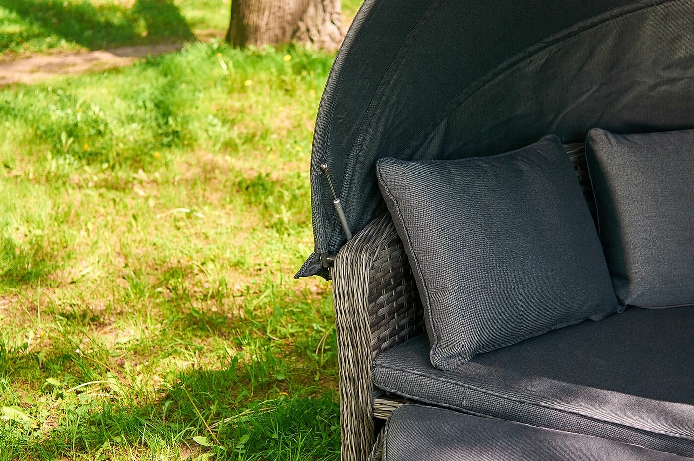 Садовый шезлонг диван-трансформер Royal Family Violetta серый - фотография № 8