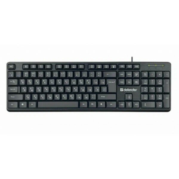 Клавиатура Defender Daily HB-162 RU черный104 кнопки +FN 1.8м