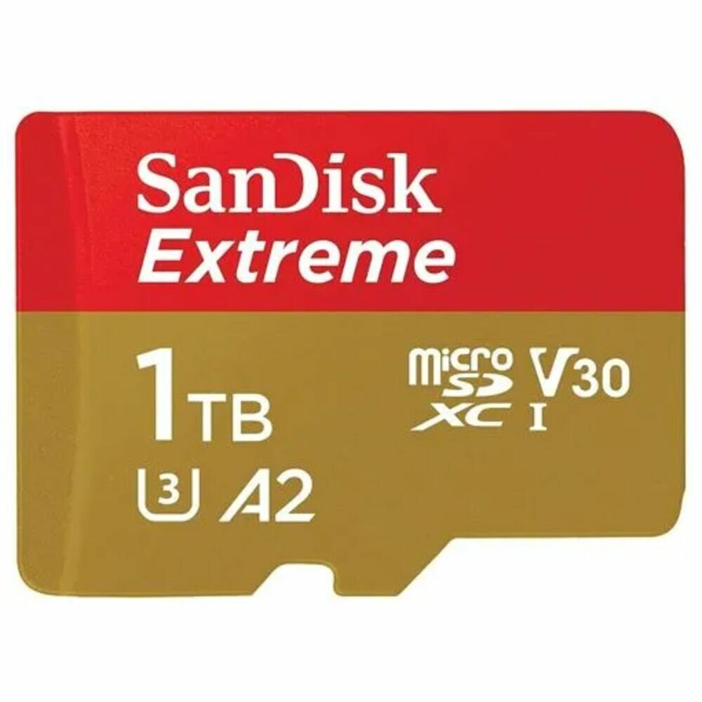 Карта памяти Micro SecureDigital 1Tb SanDisk Extreme microSDHC class 10 UHS-1 U3 V30 A2 (SDSQXAV-1TB-GN6MN)