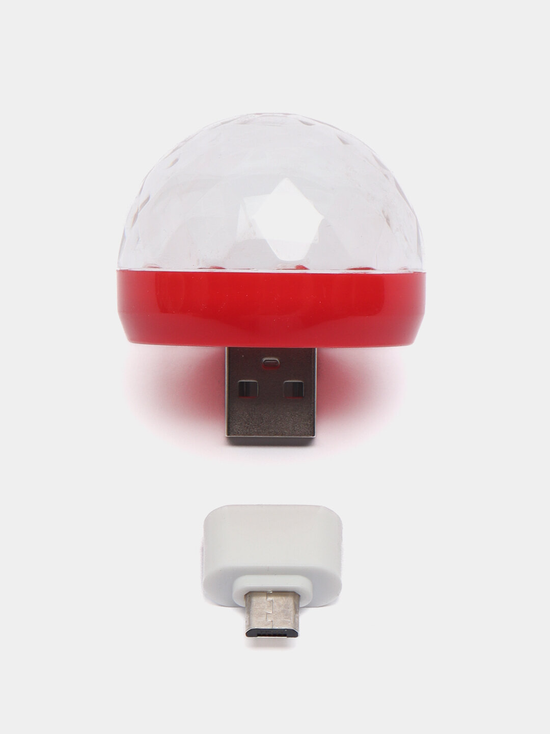 Мини диско шар от USB Тип переходника Micro USB, Цвет Красный
