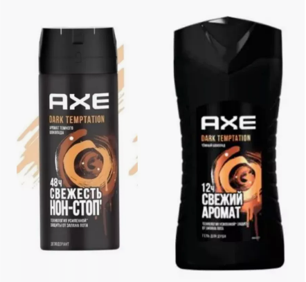 Дезодорант AXE Dark Temptation 150 мл + гель для душа 250 мл