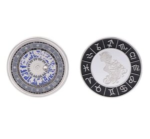 Монета знак зодиака Дева, серебро proof в капсуле арт. 17-8277