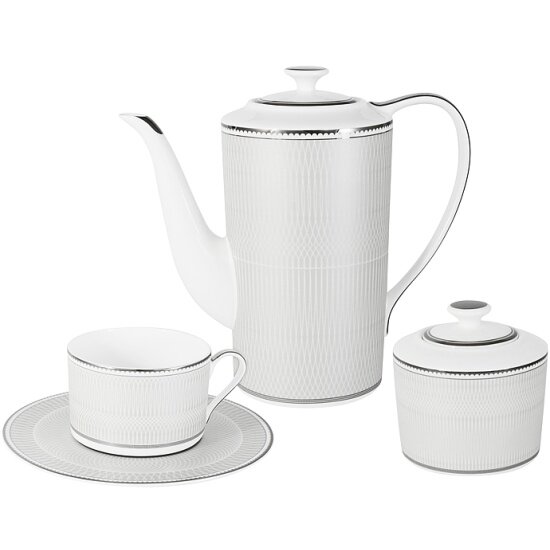 фото Сервиз Anna Lafarg Чайный Emily "Жемчуг" 14 предметов на 6 персон AL-I150905B-14-E14