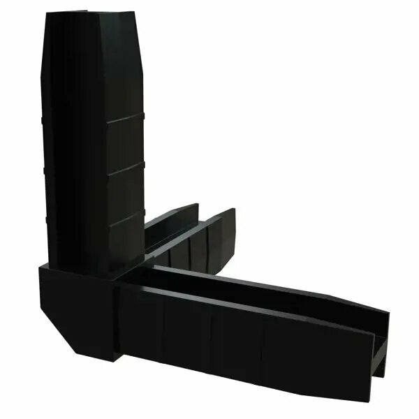 Соединитель пластиковый Bevel для трубы 15х15 мм 3-палый Т-образный цвет черный