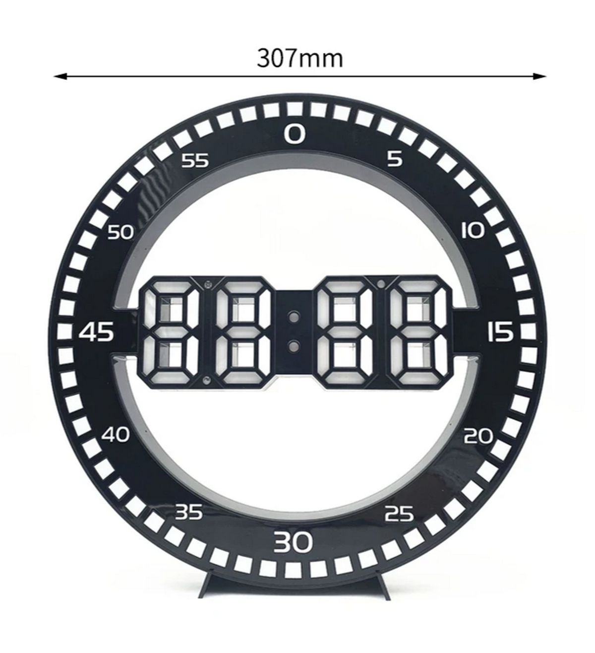 Часы DS-3668L-6 RoHs белое свечение (черный) - фотография № 4