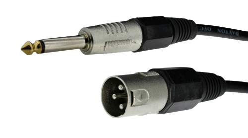 Микрофонный кабель XLR(M)-6.3 Mono(M) Dayton 3м