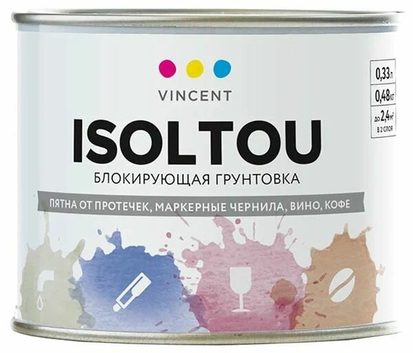 фото VINCENT ISOLTOU грунтовка блокирующая пятна (0,33л)