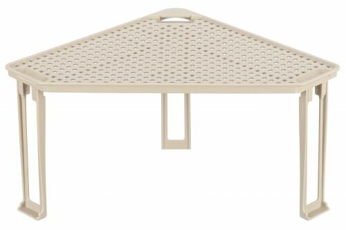 фото Подставка EL Casa угловая "Лофт" на пластиковых ножках, латте, 36*22,3*17 см