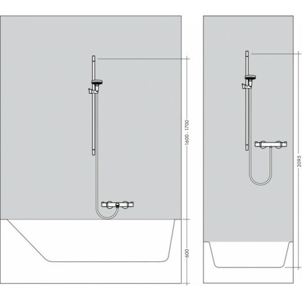 Croma Select E Vario 26592400 Душевой комплект (штанга, держатель, шланг, лейка) Hansgrohe - фото №4