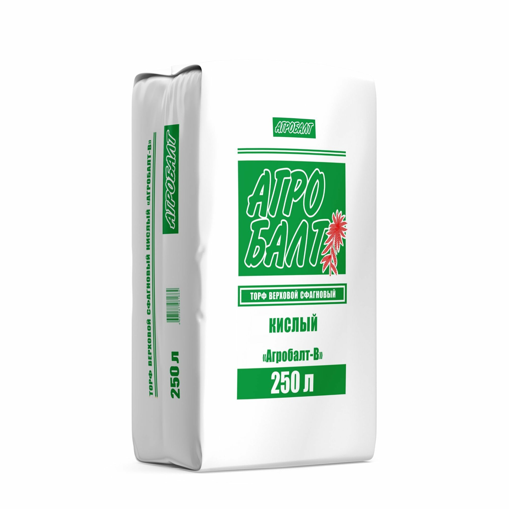 Агробалт-В торф кислый верховой низкой степени разложения 250 л. (фракция 0-20 мм.)