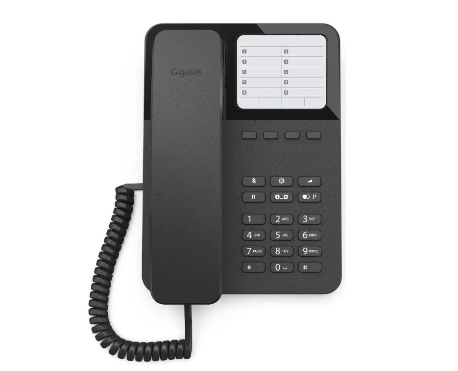 Телефон проводной Gigaset DESK400 черный (S30054-H6538-S301)