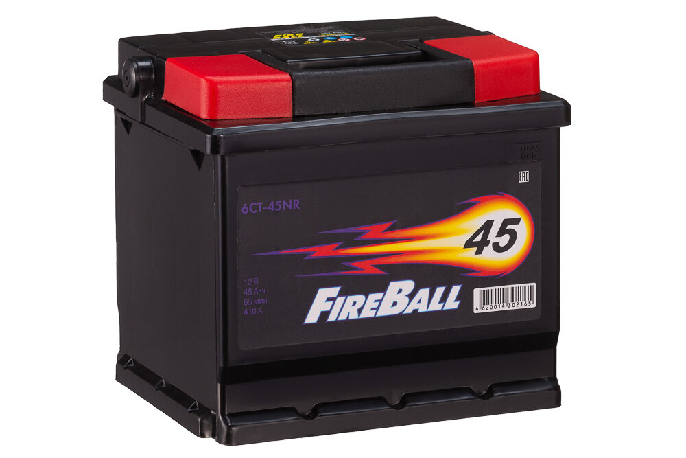 Автомобильный аккумулятор FireBall 45 Ач (0) 6СТ-45NR 410 A