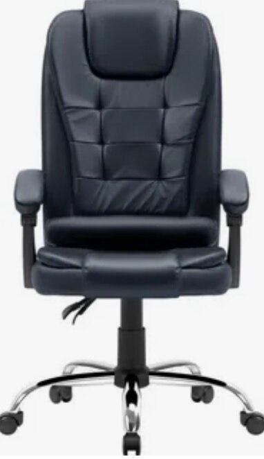 Игровое кресло Defender Ares темно-синий, PU,3 класс, мягк. подлокотник 64319