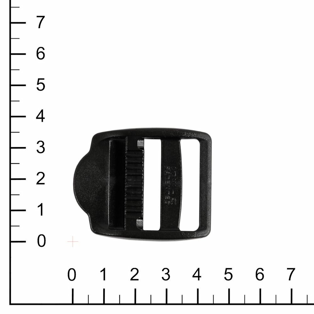 Пряжка 3-щелевая, регулировочная, 25 мм, черный, 15 шт / застежка для сумки, для стропы