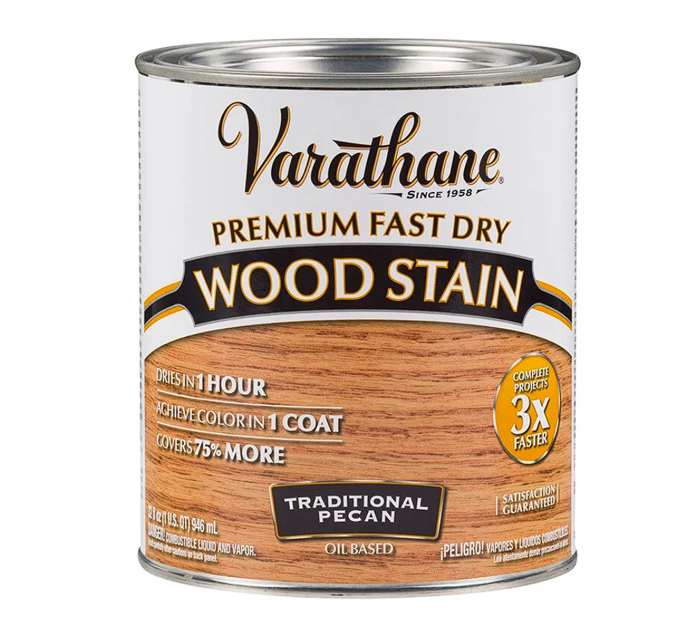 Varathane Premium Fast Dry Wood Stain тонирующее прозрачное масло для дерева (традиционный орех, 0,946 л)