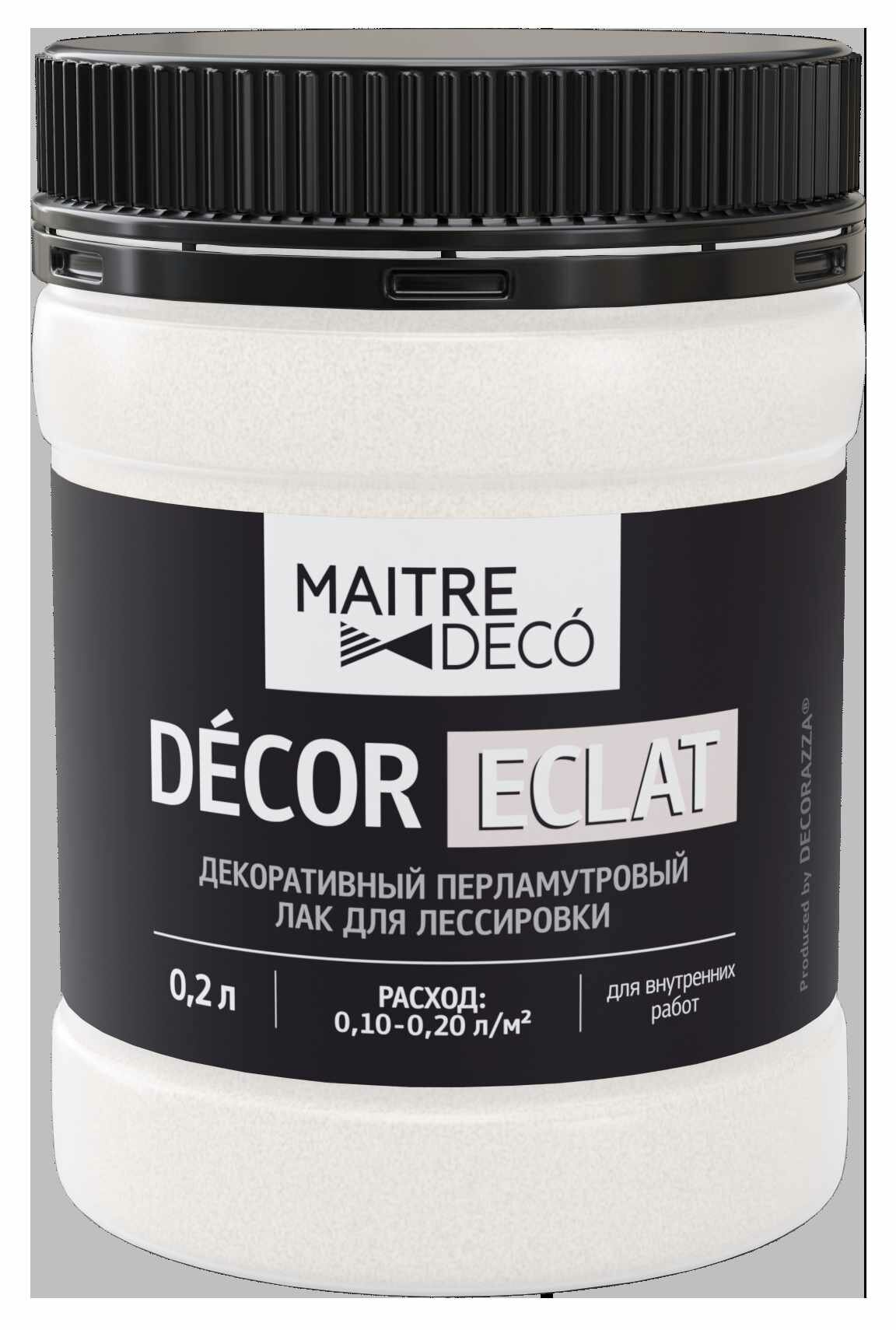 Лак перламутровый Maitre Deco D?cor Eclat 0.2 л цвет жемчужный