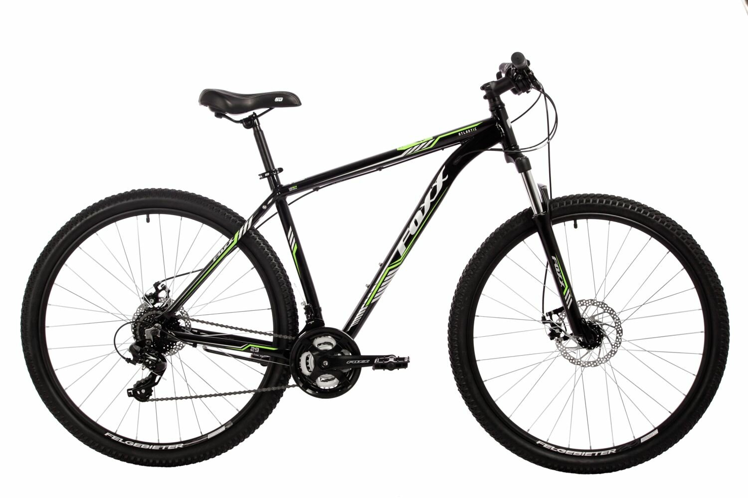 Велосипед Foxx Atlantic 29" (2024) (Велосипед FOXX 29" ATLANTIC зеленый, алюминий, размер 20")