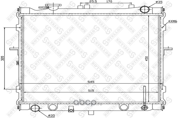 Радиатор системы охлаждения мкпп KIA Sportage 2.0 16V 97 STELLOX 1025170SX для KIA Sportage 2.0 16V 97