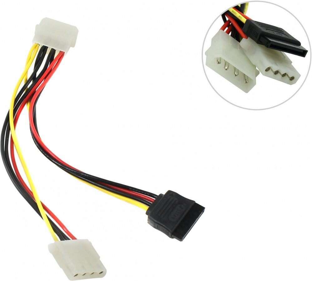 фото Переходник питания Molex - SATA, 10 см
