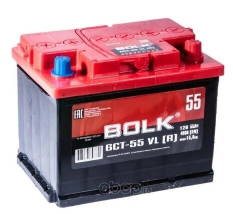 Аккумулятор Bolk 60 Ач 500А обратная полярность