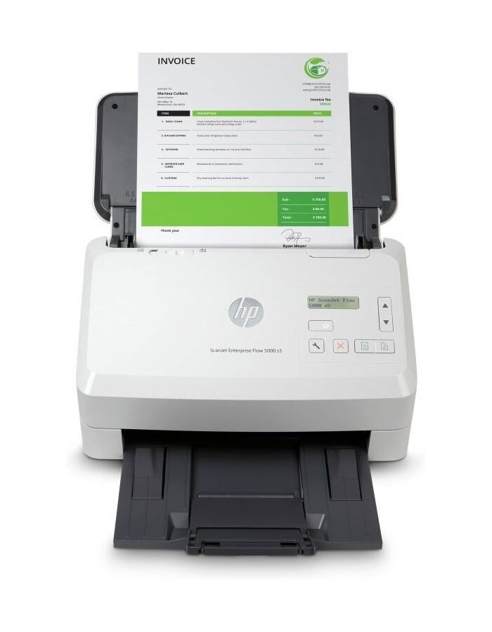 Сканер HP ScanJet Enterprise Flow 5000 s5 (CIS, A4, 600 dpi, USB 3.0, ADF 80 sheets, Duplex, 65 ppm/130 ipm, 1y warr, (replace L2755A))