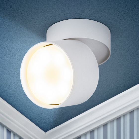 фото OL12 GX53 SWH Подсветка ЭРА Накладной под лампу Gx53, алюминий, цвет белый