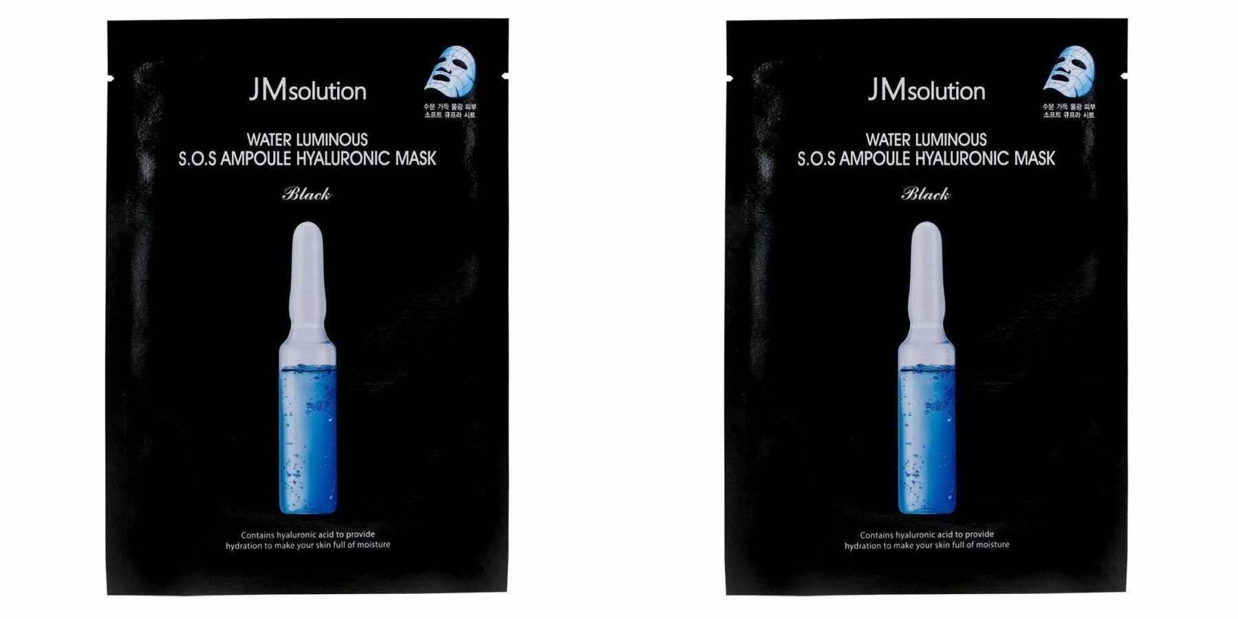 Маска тканевая JMsolution c гиалуроновой кислотой, Water Luminous, 30 мл, 2 шт