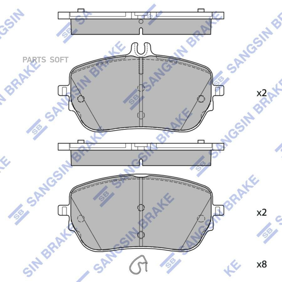 sp4498_колодки тормозные дисковые передние!\ mb w177/w247/x118/c118 04>