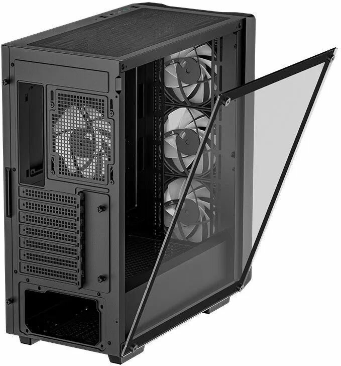 Корпус ATX DeepCool CC560 V2, Midi-Tower, без БП, черный [r-cc560-bkgaa4-g-2]