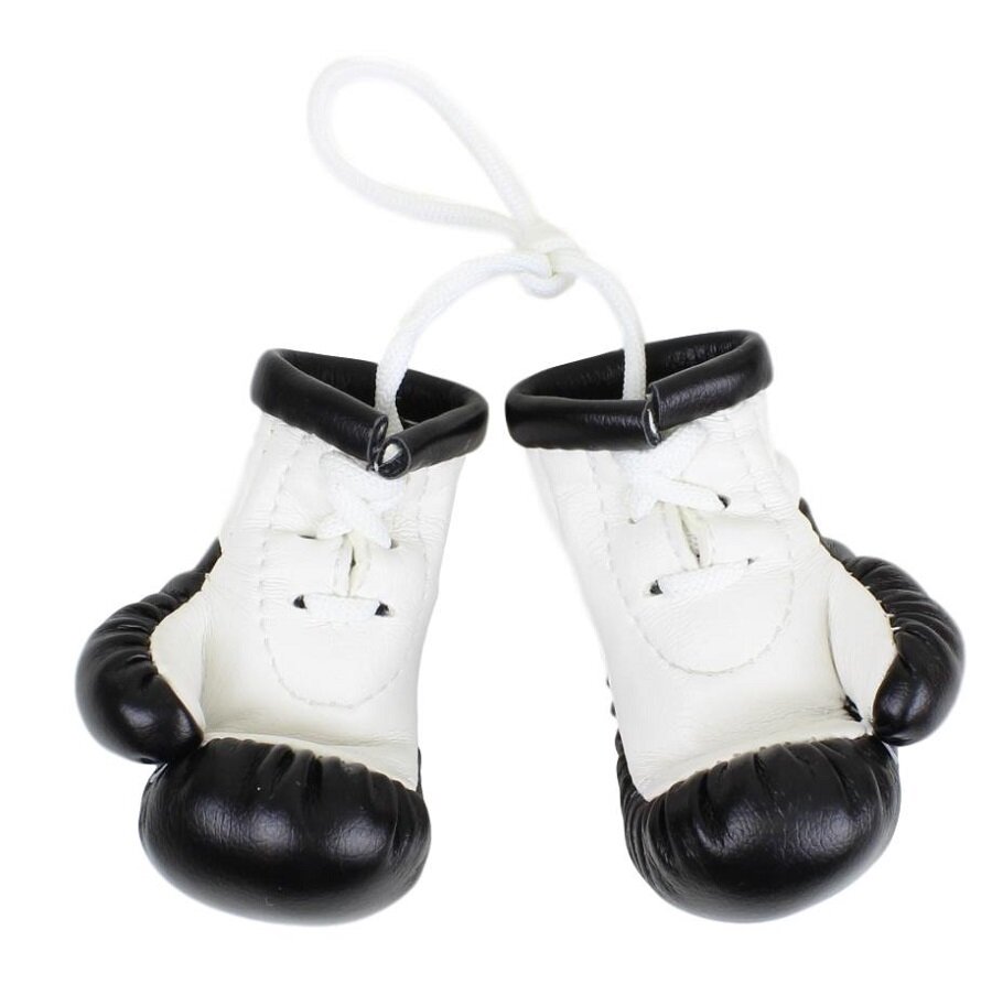 Боксерские перчатки на веревочке Спортфайтер - чёрные