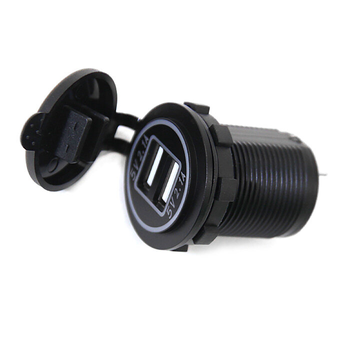 фото Панель с двойным USB разъемом (5В\4.2А (2.1А+2.1А) и зеленой подсветкой NEKEKE