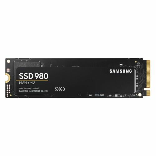 M.2 2280 500GB Samsung 980 Client SSD PCIe Gen3x4 with NVMe 3100/2600 IOPS 400/470K MZ-V8V500 MTBF 1.5M 3D NAND TLC 300TBW 033DWPD RTL