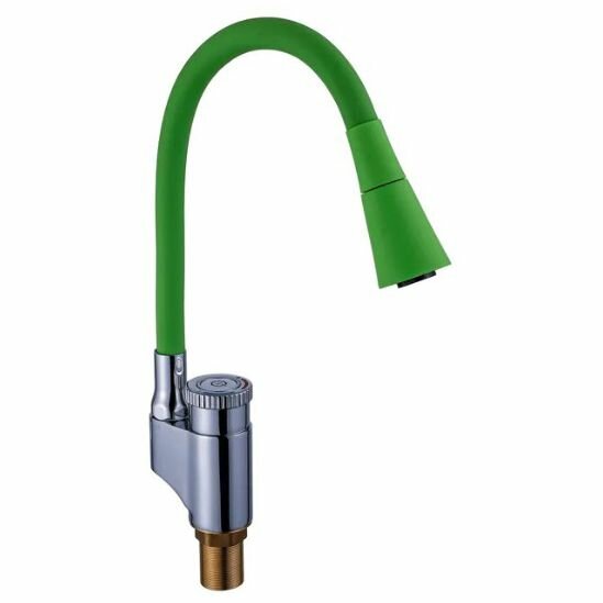 фото Смеситель для кухни Potato P59388-12 хром,зеленый
