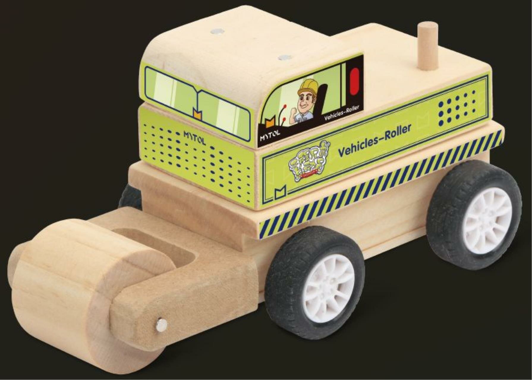 фото Конструктор деревянная машинка Дорожный каток, MYTOL WZ302, возраст 5+