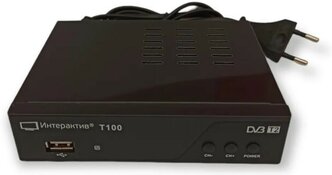 Цифровая ТВ приставка Интерактив DVB-T100 (черный)