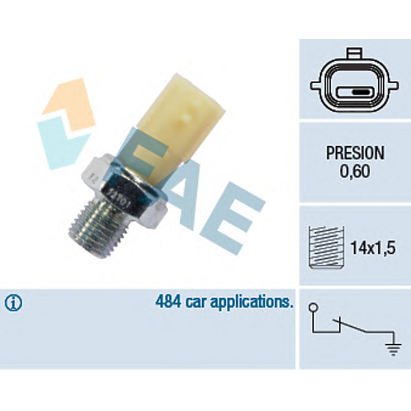 FAE 12701 (2524000Q0A / 2524000Q0A / 2524000Q0H) датчик давления масла