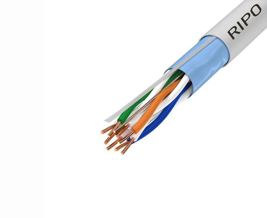 Сетевой кабель Ripo FTP 4 cat.5e 24AWG Cu 001-122015 (305м) - фотография № 2