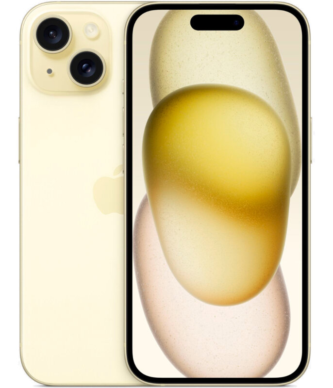 Apple Смартфон Apple iPhone 15 256GB eSim (Жёлтый, 6 ГБ, 256 ГБ)