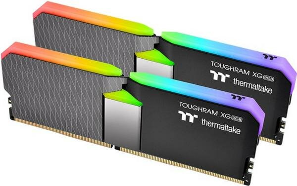 16GB Thermaltake DDR4 4600 DIMM TOUGHRAM XG RGB Black Gaming Memory R016D408GX2-4600C19A Non-ECC CL18 1.5V Heat Shield XMP 2.0 Kit (2x8GB) RTL (