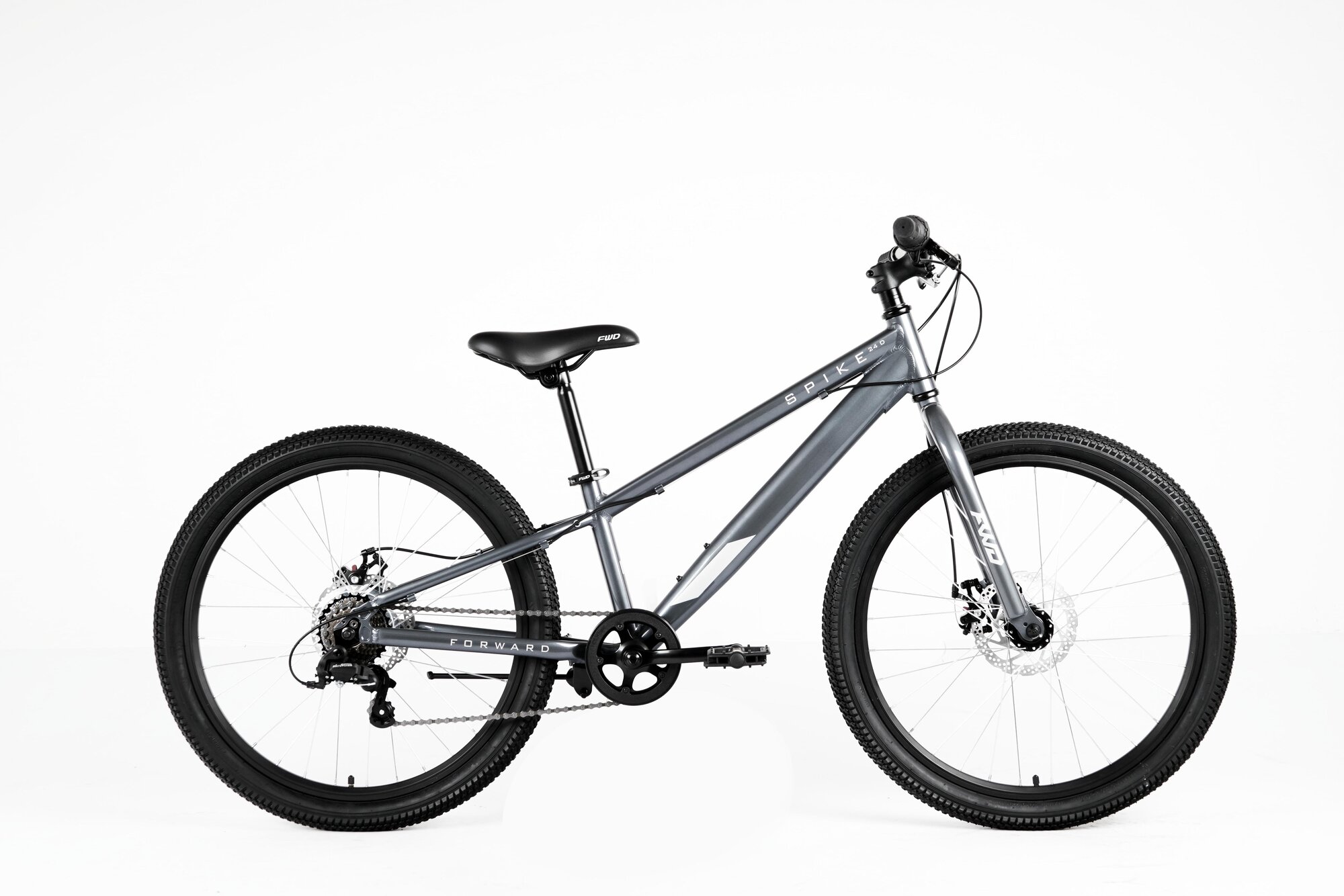 Велосипед FORWARD SPIKE 29 D, колесо 29', рост 18', сезон 2023-2024, серый/серебристый