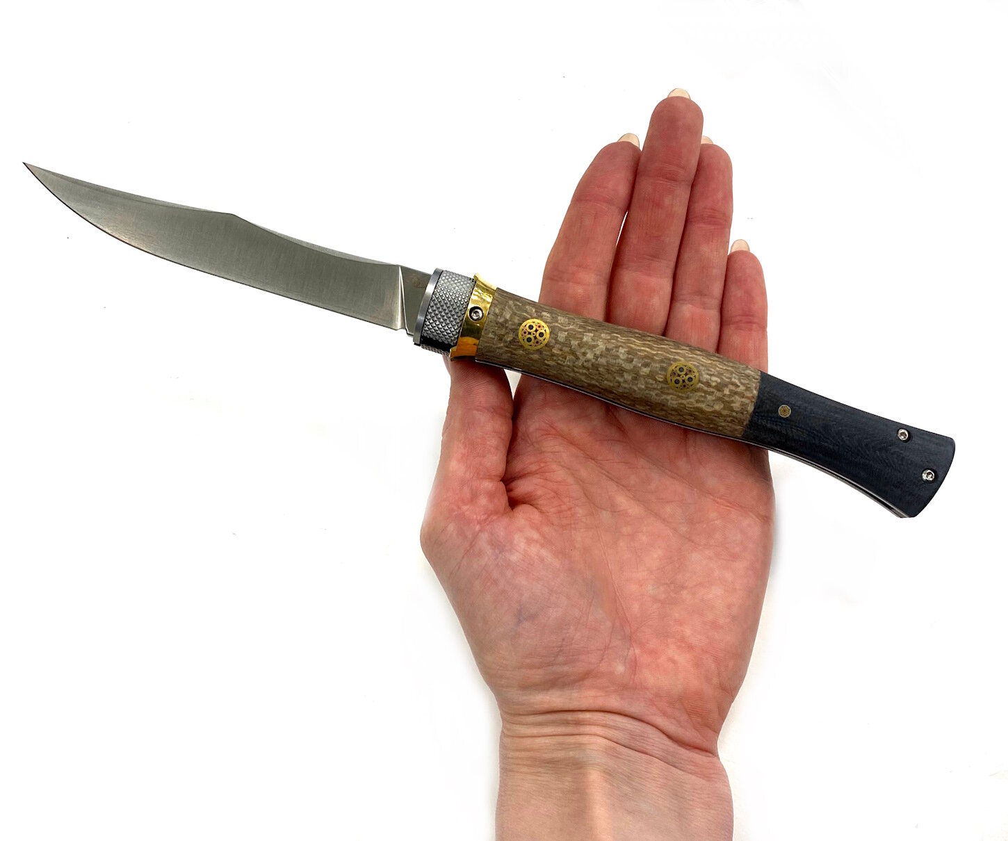 Складной нож Кабальеро-02, сталь D2, G10 и микарта