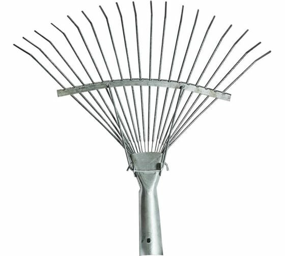 фото Веерные проволочные грабли 18-ти зубые, оцинкованная сталь, без черенка