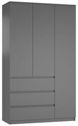 Шкаф распашной для одежды "Челси 3" 120х202х52 Серый графит