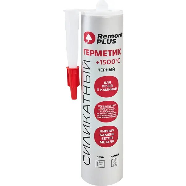 фото Герметик силикатный Remont Plus черный 260 мл