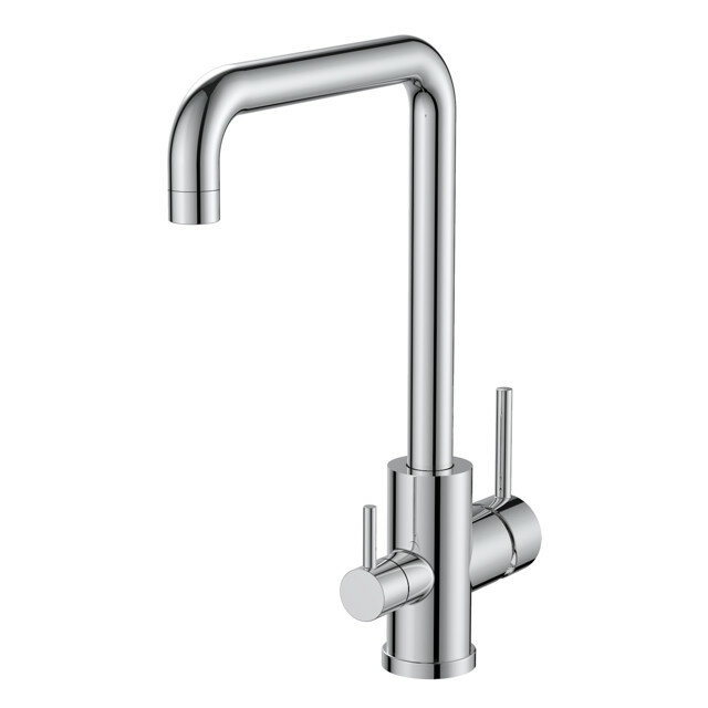 фото Смеситель для кухни voda fw519 канал для фильтра нержавейка хром