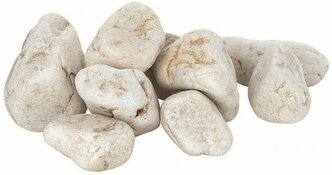 Камень кварцит белый обвалованный в коробке 20 кг, 2 шт.